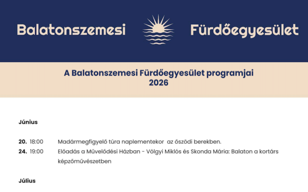 2026. nyári promramok